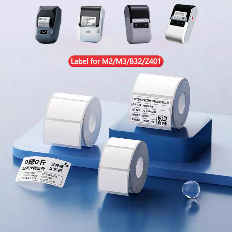 Barcode Label Printer Industrial - Niimbot M2/M3/B32/Z401 papel de etiquetas blanco