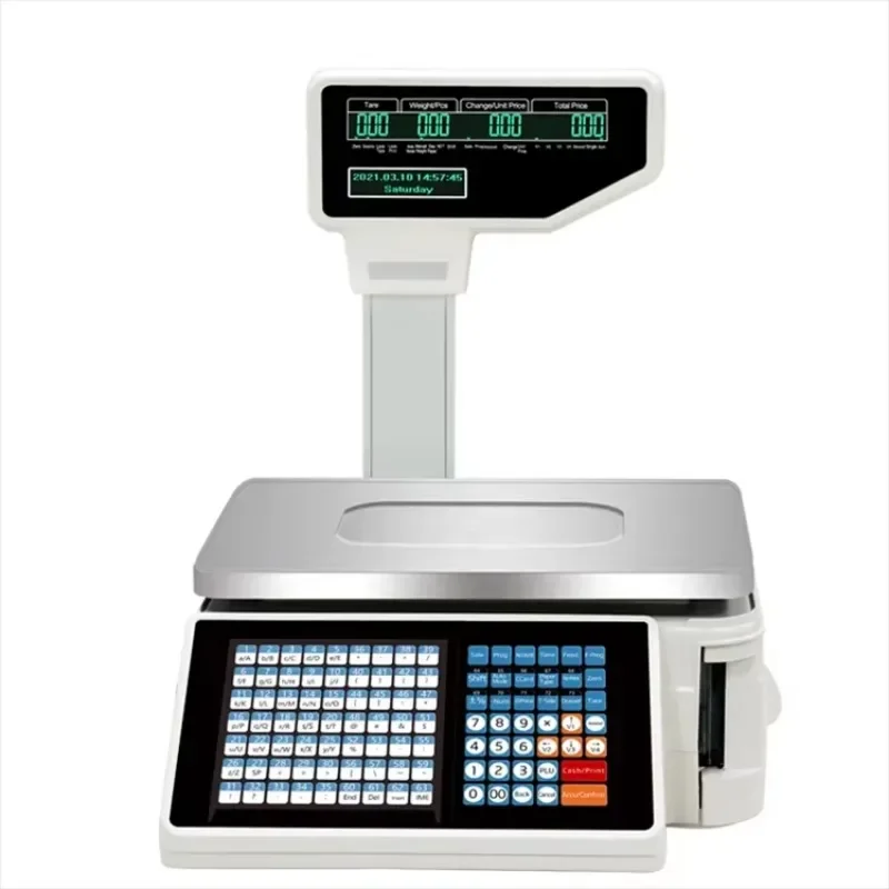 Pesaje 30kg pantalla táctil mu - Weighing Scale Label Printer reseña y precio