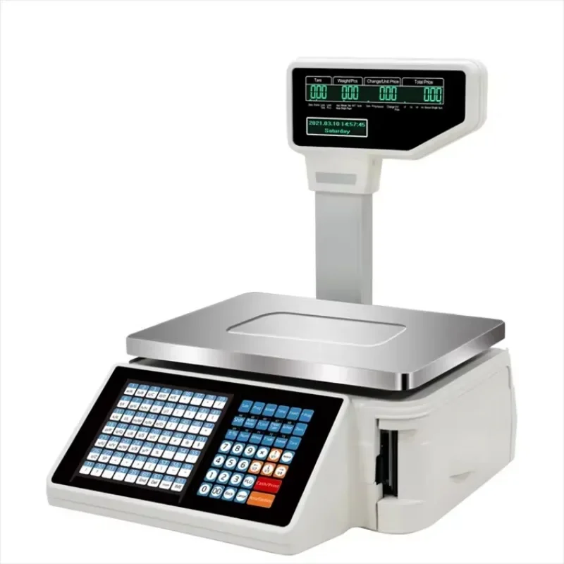 Pesaje 30kg pantalla táctil mu - Weighing Scale Label Printer reseña y precio