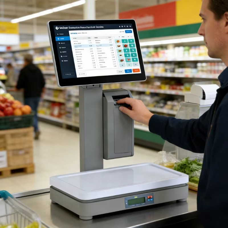 Báscula de Supermercado con Pa - Weighing Scale Label Printer reseña y precio