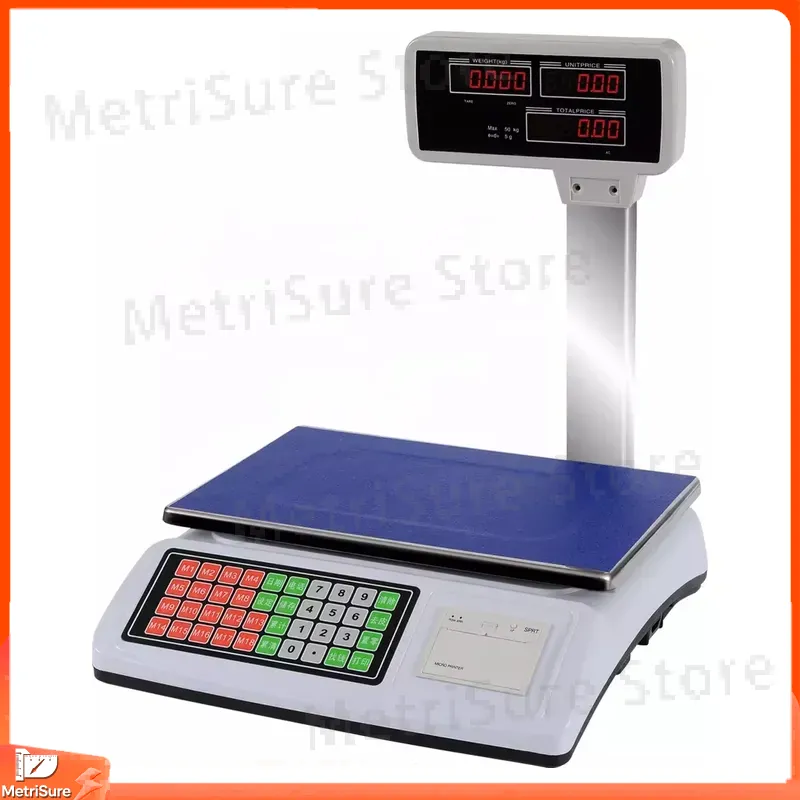 Báscula Digital de 30 kg con I - Weighing Scale Label Printer reseña y precio