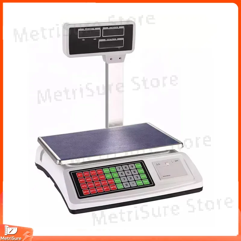 Báscula Digital de 30 kg con I - Weighing Scale Label Printer reseña y precio