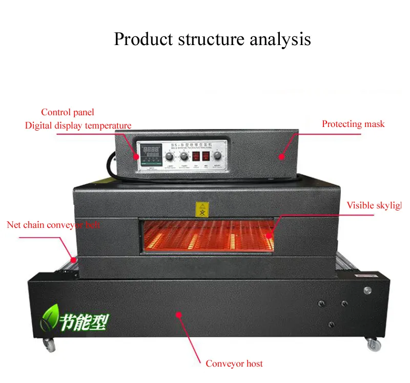12,5 Venta caliente túnel de l - Shrink Wrap Machine Heat Tunnel reseña y precio