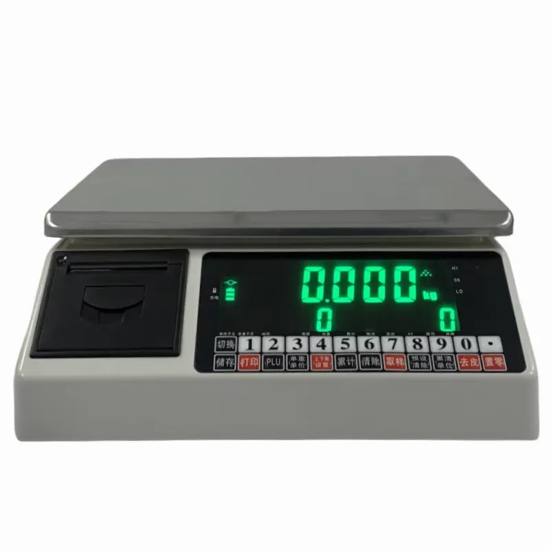 Báscula Electrónica Inteligent - Weighing Scale Label Printer reseña y precio